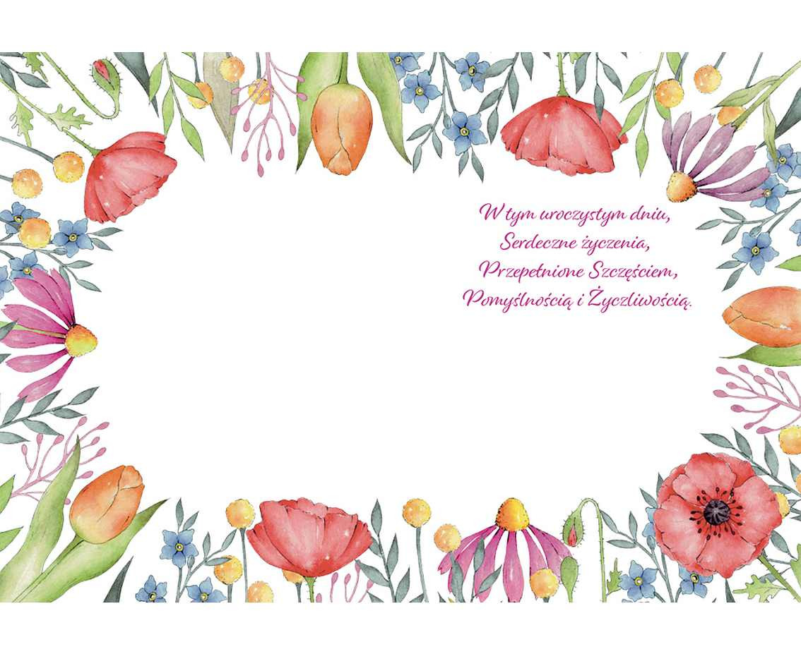 Greeting paper card B6 Envelope with flowers, 1 pc EOL